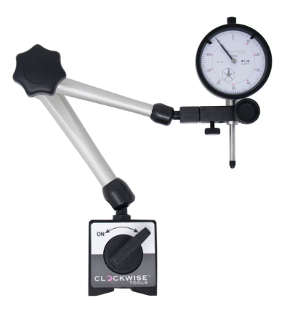 Clockwise Tools DIMR Dial Indicator 0-1 inch and Magnetic Base
